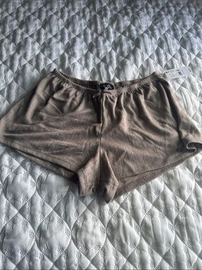 Ribbed Lounge Shorts — Taupe Women’s Sleepwear